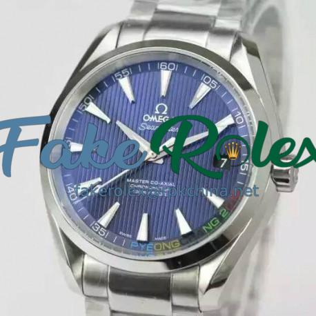 Replica Omega Seamaster Aqua Terra 150M Pyeongchang 2018 Limited Edition 41MM Stainless Steel Blue Dial Swiss 8500