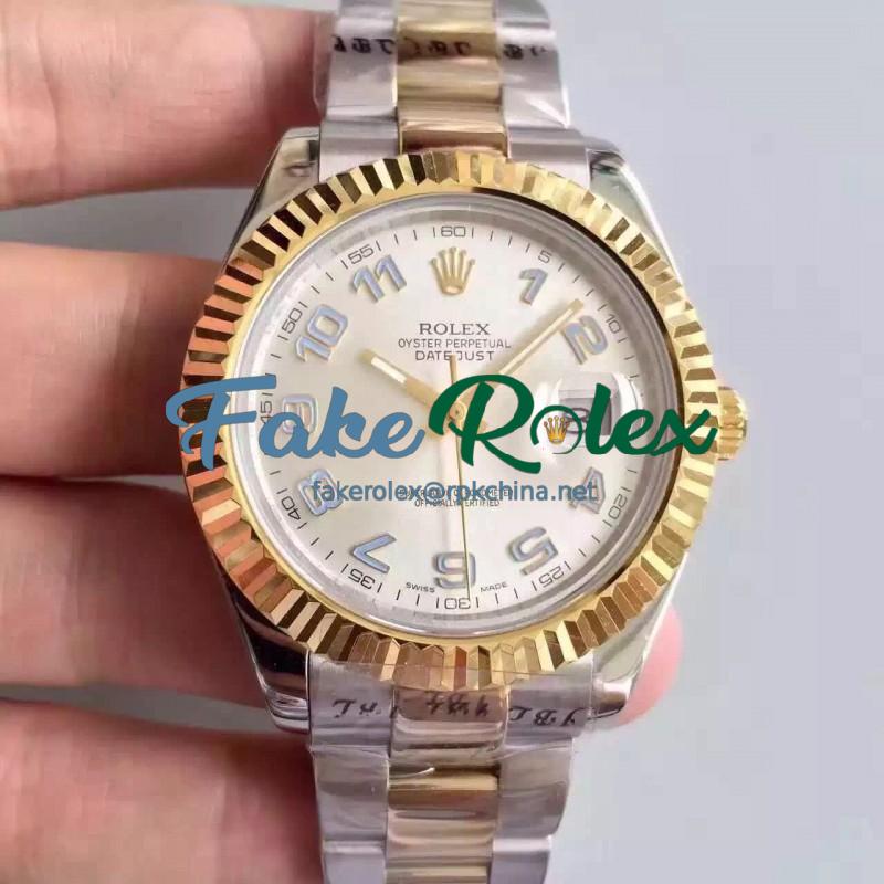 Replica Rolex Datejust 41 126333 41MM NF Stainless Steel & Yellow Gold Rhodium & Arabic Dial Swiss 2836-2