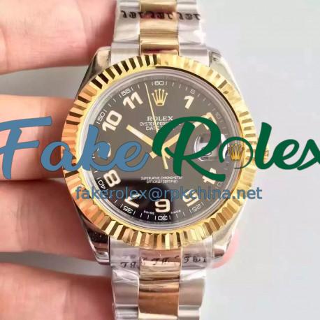 Replica Rolex Datejust 41 126333 41MM NF Stainless Steel & Yellow Gold Black & Arabic Dial Swiss 2836-2