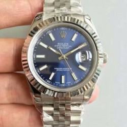 Replica Rolex Datejust II 116334 41MM NF Stainless Steel Blue Dial Swiss 2836-2