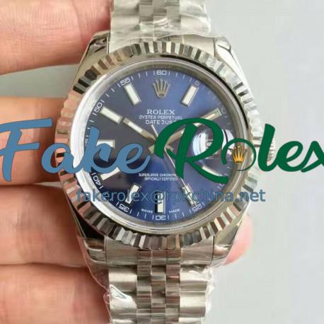 Replica Rolex Datejust II 116334 41MM NF Stainless Steel Blue Dial Swiss 2836-2