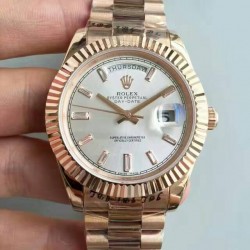 Replica Rolex Day-Date 40 228235 40MM KW Rose Gold Sundust Dial Swiss 3255