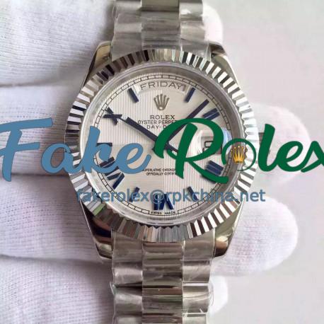 Replica Rolex Day-Date 40 228239 40MM KW Stainless Steel Silver Dial Swiss 3255