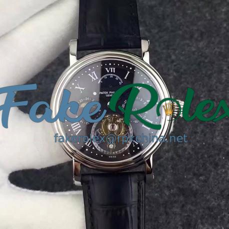 Replica Patek Philippe Grand Complication Tourbillon Stainless Steel Black Dial Swiss Tourbillon