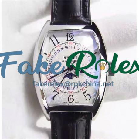 Replica Franck Muller Master Calendar Moonphase 5850 MCL Stainless Steel White Dial Swiss 2800MC