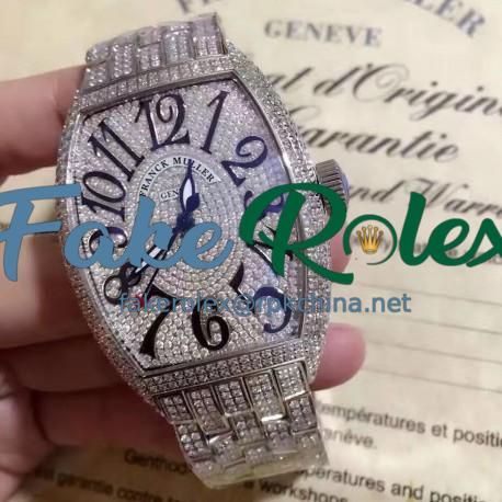 Replica Franck Muller Cintre Curvex Color Dreams FM 5850 SC D CD SUNSET OG Stainless Steel&Diamonds Diamonds Dial Swiss 2824-2