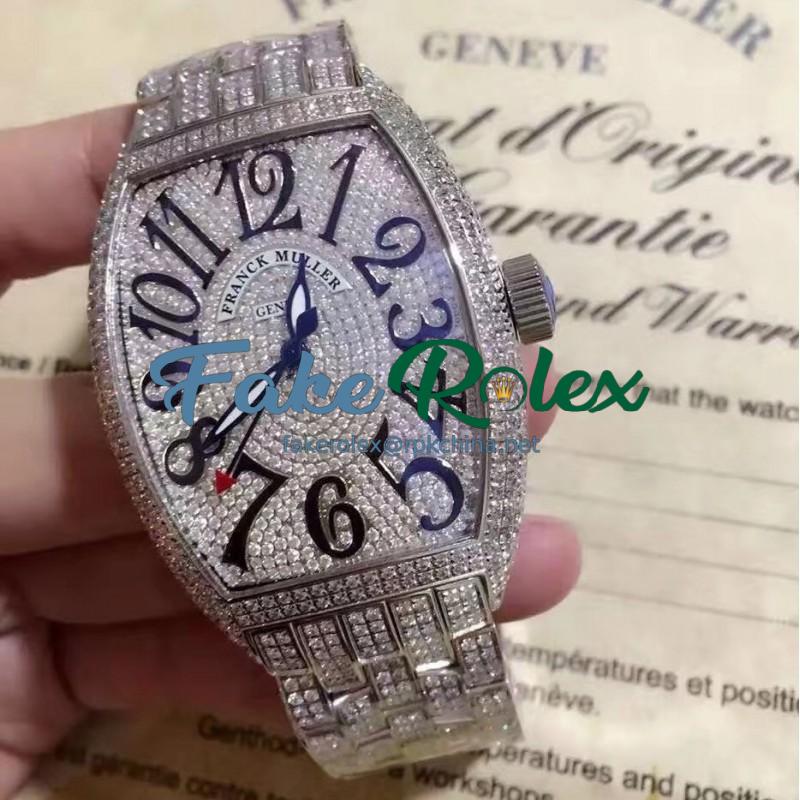 Replica Franck Muller Cintre Curvex Color Dreams FM 5850 SC D CD SUNSET OG Stainless Steel&Diamonds Diamonds Dial Swiss 2824-2