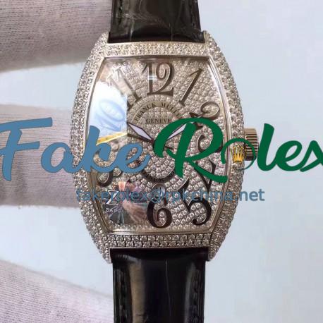 Replica Franck Muller FM 8880 SC DT D6 CD OG Stainless Steel & Diamonds Diamonds Dial Swiss 2824-2