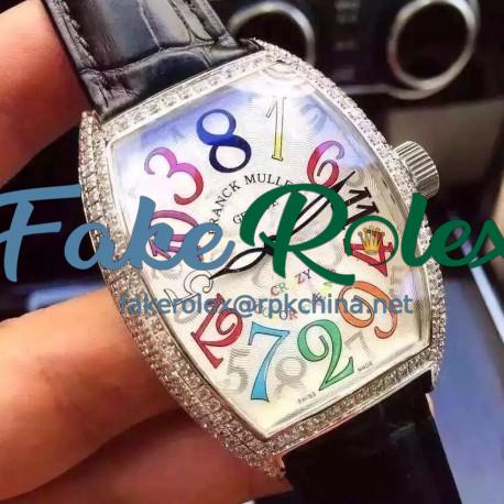 Replica Franck Muller Crazy Color Dreams FM 8880 CH COL DRM Stainless Steel White Dial Swiss 2824-2