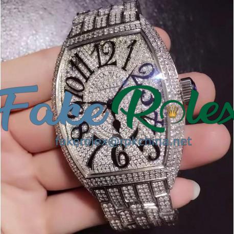 Replica Franck Muller Casablanca FM 8880 SC DT D6 CD OG Stainless Steel & Diamonds Diamonds Dial Swiss 2836-2