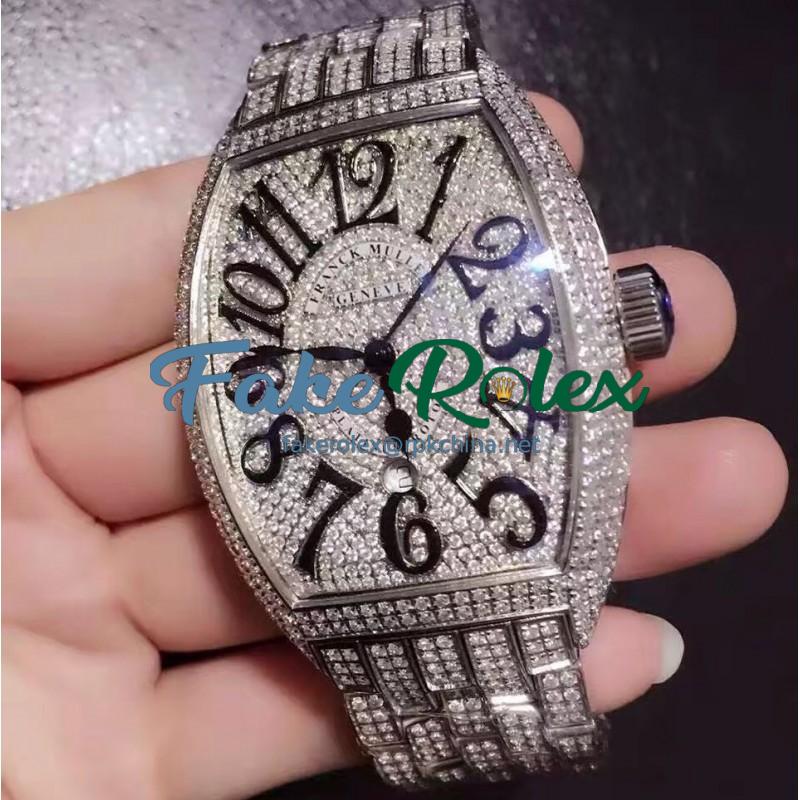 Replica Franck Muller Casablanca FM 8880 SC DT D6 CD OG Stainless Steel & Diamonds Diamonds Dial Swiss 2836-2