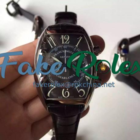 Replica Franck Muller Casablanca Chronograph FM 8880 C CC Stainless Steel Black Dial Swiss 7753