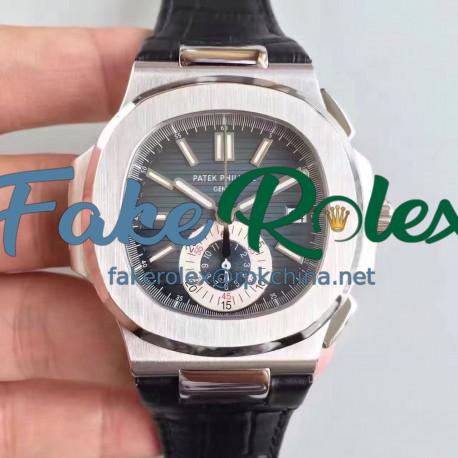 Replica Patek Philippe Nautilus Chronograph 5980 JF Stainless Steel Blue Dial Swiss CH28-520C