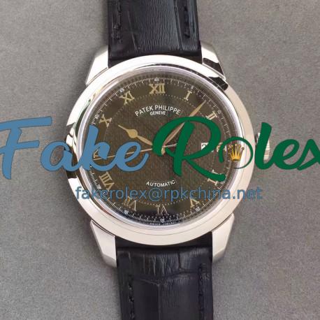 Replica Patek Philippe Calatrava 5296 Stainless Steel Black Dial Swiss 324SC