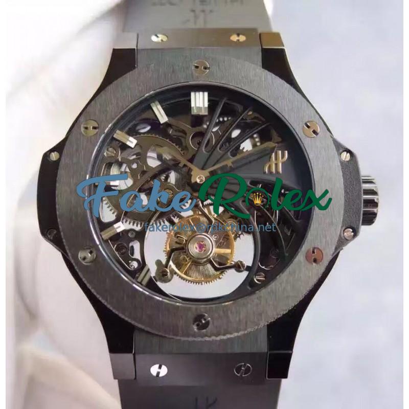 Replica Hublot Big Bang Skeleton Tourbillon Ceramic Skeleton Dial Swiss Tourbillon