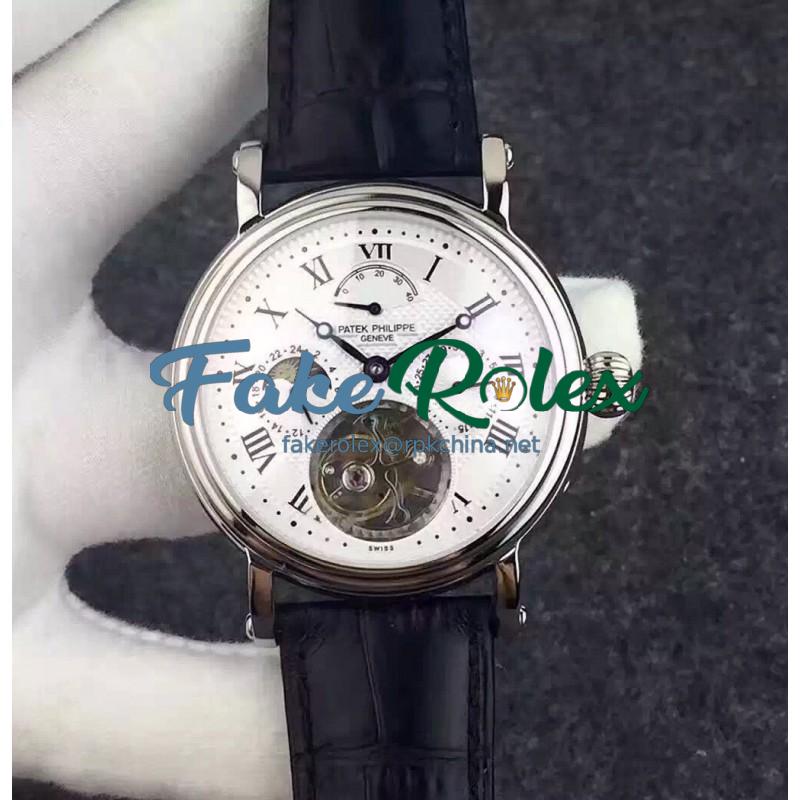 Replica Patek Philippe Grand Complication Tourbillon Stainless Steel White Dial Swiss Tourbillon