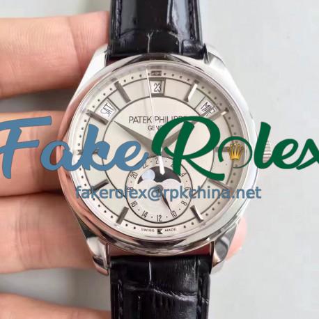 Replica Patek Philippe Annual Calendar 5205G-001 Stainless Steel White Dial Swiss 324SQALU 24H/206