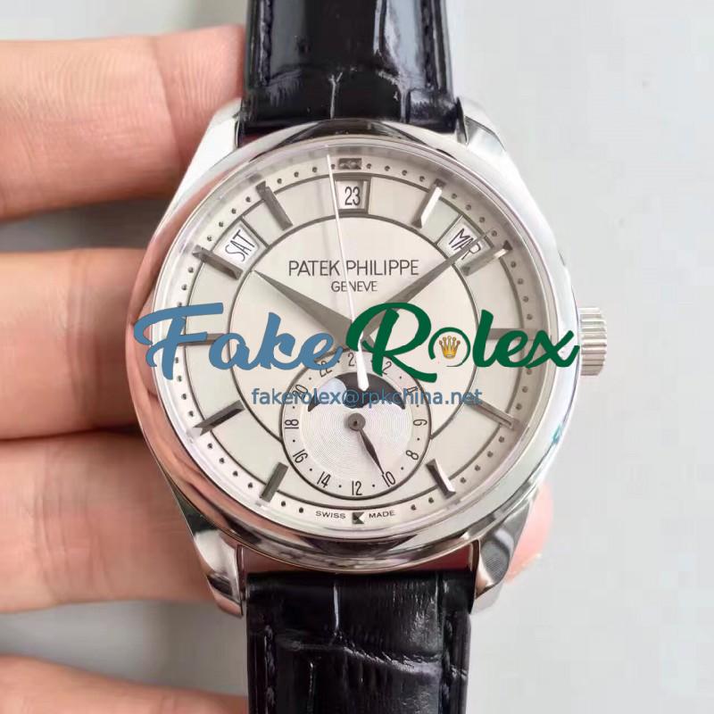 Replica Patek Philippe Annual Calendar 5205G-001 Stainless Steel White Dial Swiss 324SQALU 24H/206