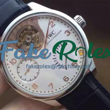 Replica IWC Portuguese Tourbillon Mystery IW504204 Stainless Steel White Dial Swiss 50900