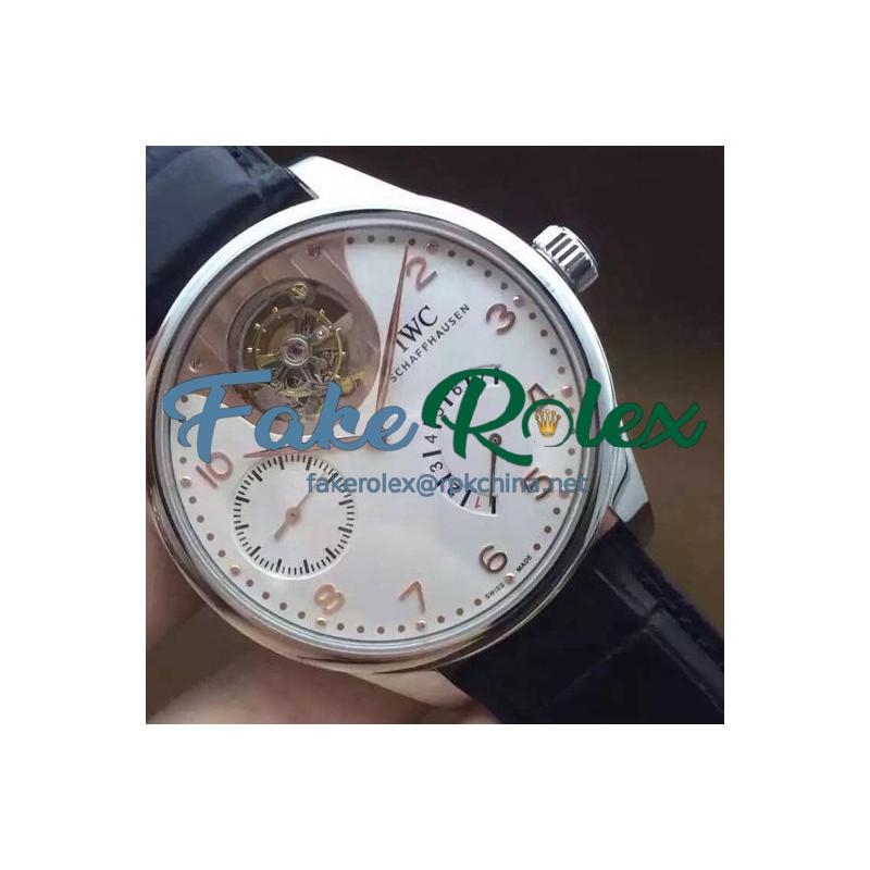 Replica IWC Portuguese Tourbillon Mystery IW504204 Stainless Steel White Dial Swiss 50900