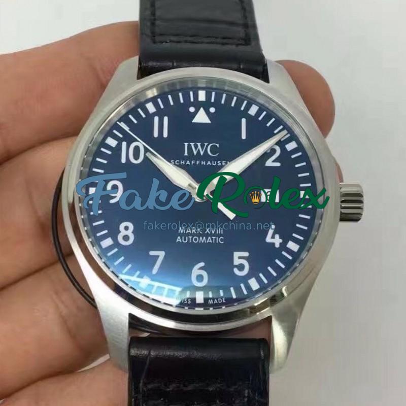 Replica IWC Pilot Mark XVIII Le Petit Prince IW327004 2017 MK Stainless Steel Blue Dial Swiss 2892