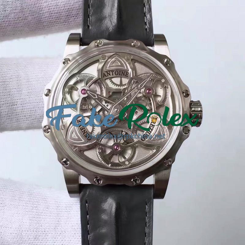 Replica Antoine Preziuso Tourbillon of Tourbillons Stainless Steel Silver Dial Swiss AFP-TTR-3X