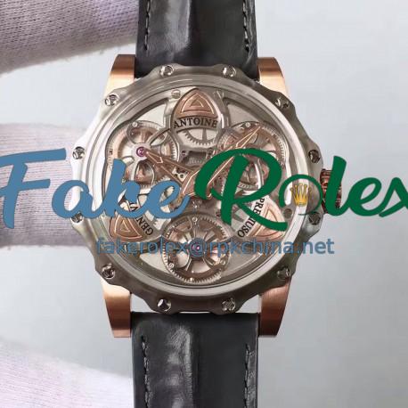 Replica Antoine Preziuso Tourbillon of Tourbillons Rose Gold Silver Dial AFP-TTR-3X