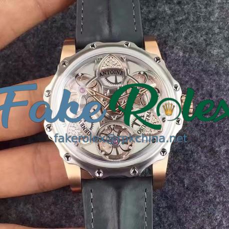 Replica Antoine Preziuso Tourbillon of Tourbillons Rose Gold & Diamonds Silver & Diamonds Dial AFP-TTR-3X