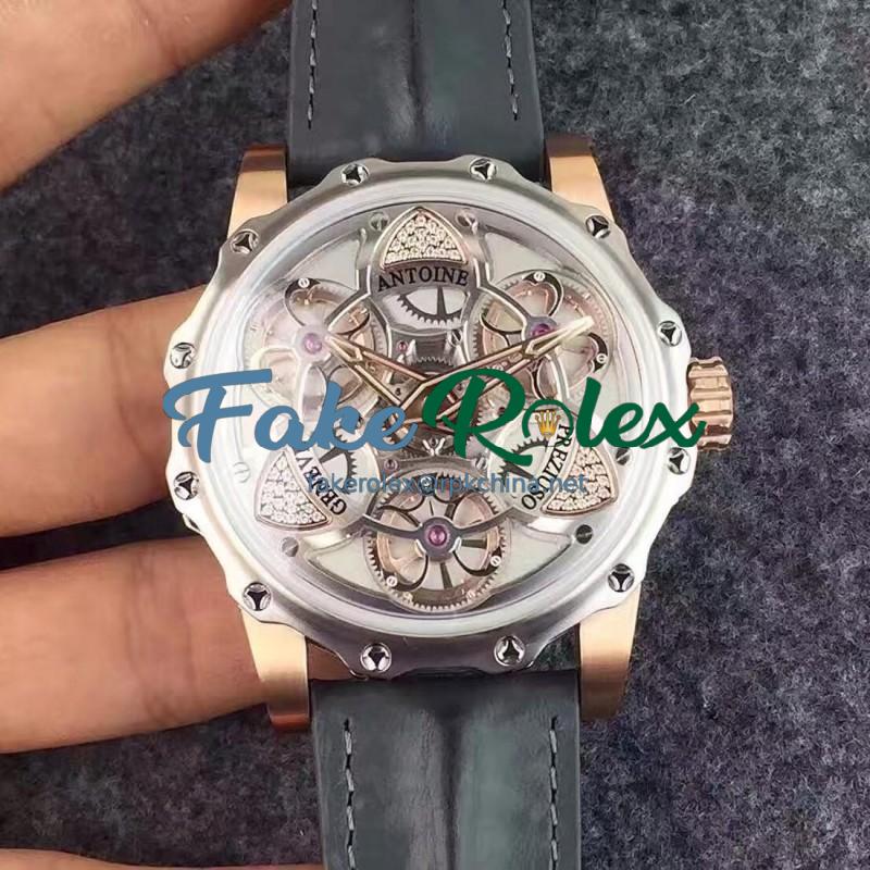 Replica Antoine Preziuso Tourbillon of Tourbillons Rose Gold & Diamonds Silver & Diamonds Dial AFP-TTR-3X