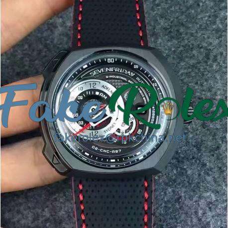 Replica Sevenfriday Q Series Q3/04 Bullrush Rally 2016 Limited Edition PVD Black Dial Miyota 8219