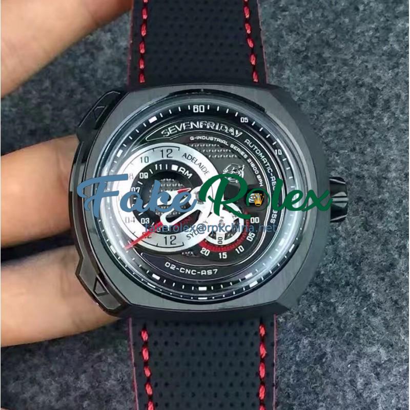 Replica Sevenfriday Q Series Q3/04 Bullrush Rally 2016 Limited Edition PVD Black Dial Miyota 8219