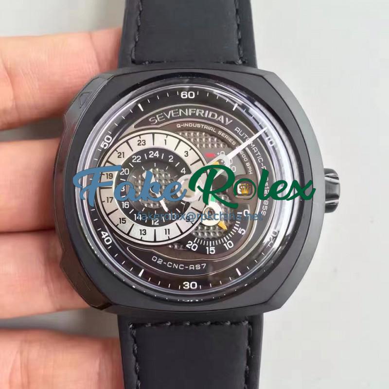 Replica SevenFriday Q-Series Q3/01 PVD Black Dial Miyota 8219