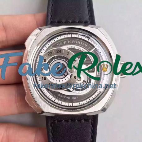 Replica SevenFriday Q-Series Q1/01 Stainless Steel Gray Dial Miyota 8219