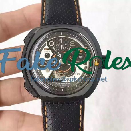 Replica SevenFriday V Series V3/02 Gulf Run Limited Edition PVD Carbon Fiber Dial Miyota 82S7