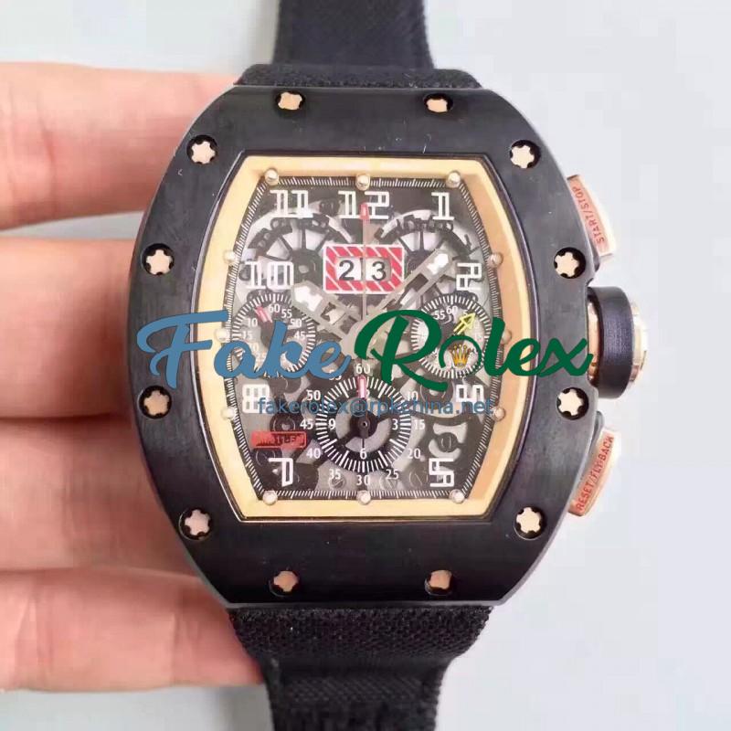 Replica Richard Mille RM011-FM Ceramic Yellow Skeleton Dial Swiss 7750