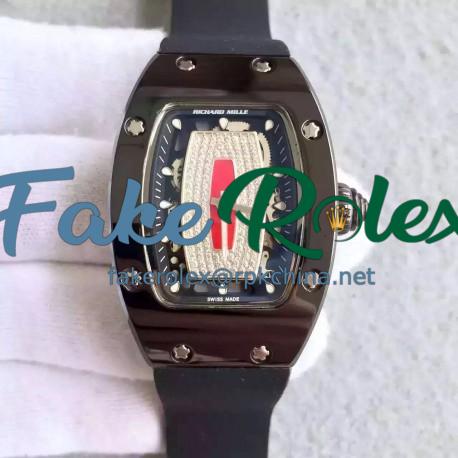 Replica Richard Mille RM07 Ladies PVD Red & Diamonds Dial M6T51