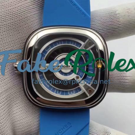 Replica SevenFriday M Series M1/05 Freedom PVD Blue Dial Miyota 8215