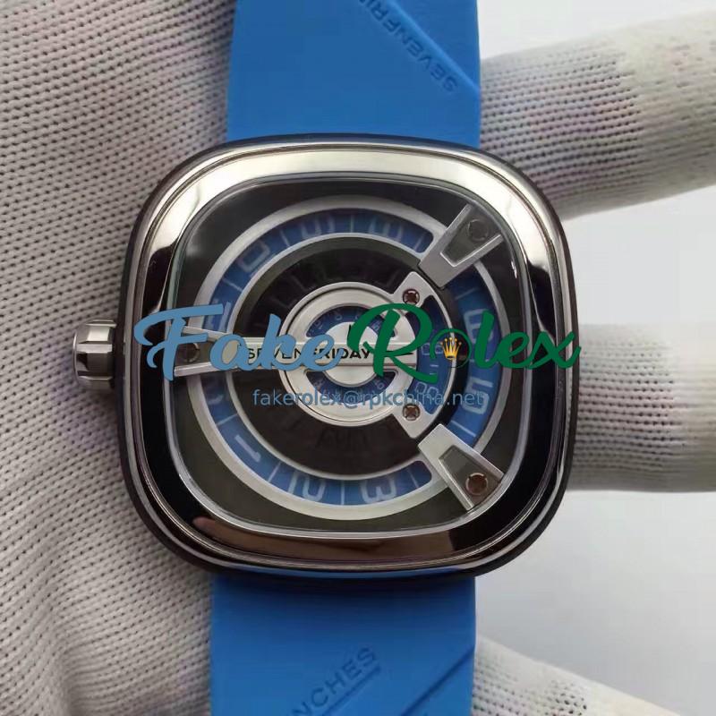 Replica SevenFriday M Series M1/05 Freedom PVD Blue Dial Miyota 8215