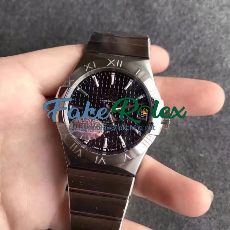 Replica Omega Constellation 123.10.38.21.01.002 38MM V6 Stainless Steel Black Dial Swiss 8500