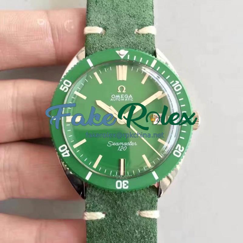 Replica Omega Seamaster 120 Vintage 135.0027 1969 JH Stainless Steel Green Dial Swiss 2824-2