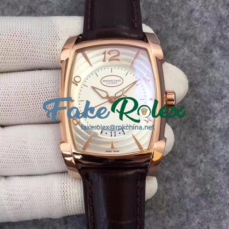 Replica Parmigiani Fleurier Kalpa Grande PFC123-0000102 Rose Gold White Dial Swiss PF331.01