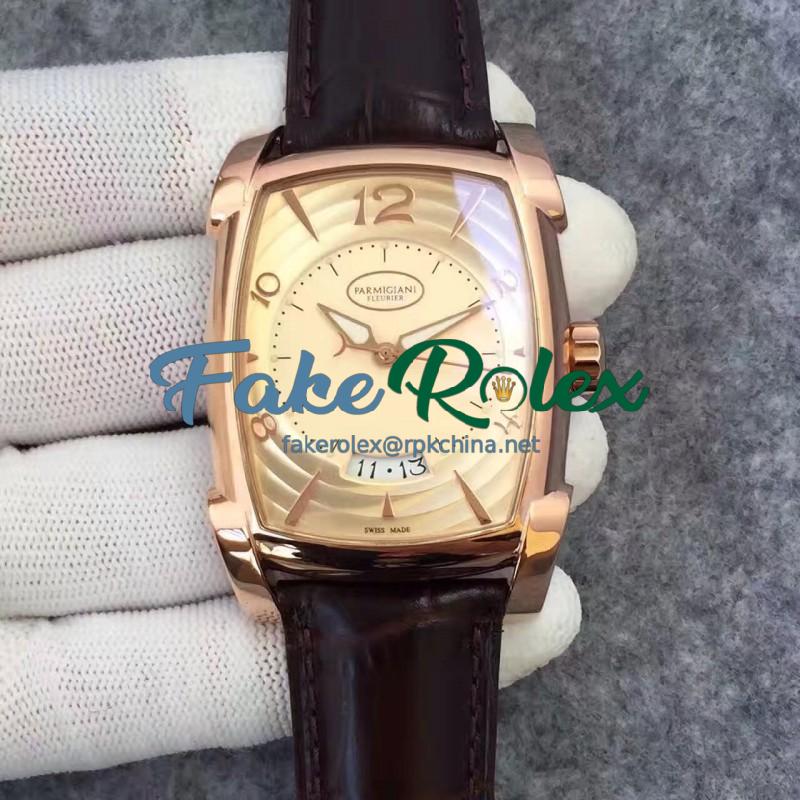 Replica Parmigiani Fleurier Kalpa Grande PFC123-0000102 Rose Gold Champagne Dial Swiss PF331.01