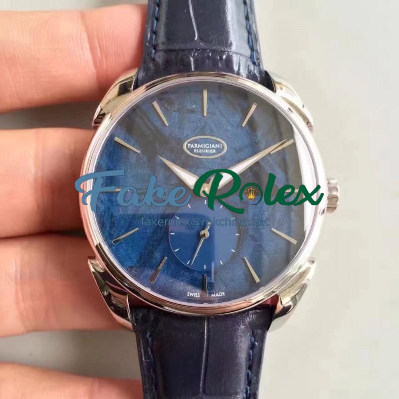 Replica Parmigiani Fleurier Tonda 1950 PFC267-1000600-HA3141 Stainless Steel Meteorite Blue Dial Swiss PF701