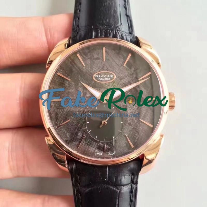 Replica Parmigiani Fleurier Tonda PFC267-1000600-HA3141 Rose Gold Meteorite Black Dial Swiss PF701