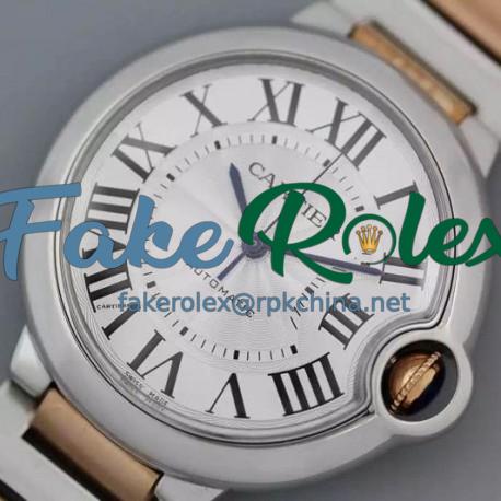 Replica Cartier Ballon Bleu 42MM Rose Gold & Stainless Steel Swiss 2836-2