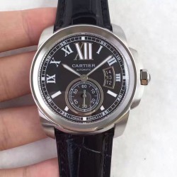 Replica Calibre De Cartier W7100037 42MM TF Stainless Steel Black Dial Swiss 1904MC