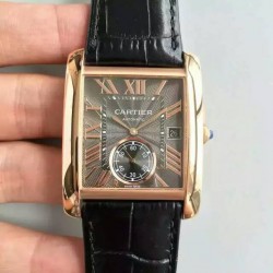 Replica Cartier Tank MC WGTA0014 JF Rose Gold Grey Dial Swiss 1904MC