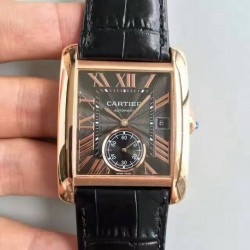 Replica Cartier Tank MC WGTA0014 JF Rose Gold Black Dial Swiss 1904MC