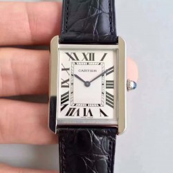 Replica Cartier Tank Solo Ladies W5200003 27MM x 34MM TW Stainless Steel White Dial Swiss Quartz