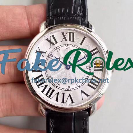 Replica Ronde Luis Cartier W6801004 42MM UT Stainless Steel Silver Dial Swiss 430MC